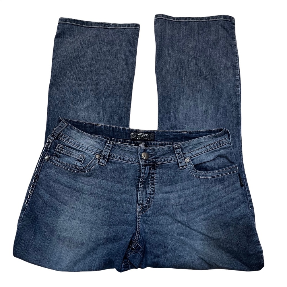 Silver Jeans Suki Boot Cut Medium Wash Denim Jeans Sz 16